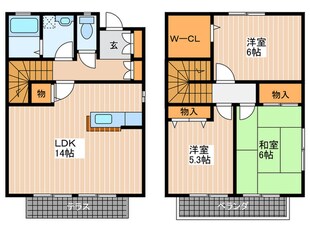 シャレ－ヌＡ棟の物件間取画像